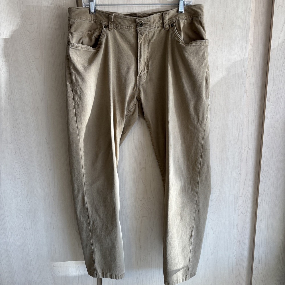 G.H. Bass Mens 36Wx30L Brown Cotton Chino‎ Preppy Classic Straight Leg Pants